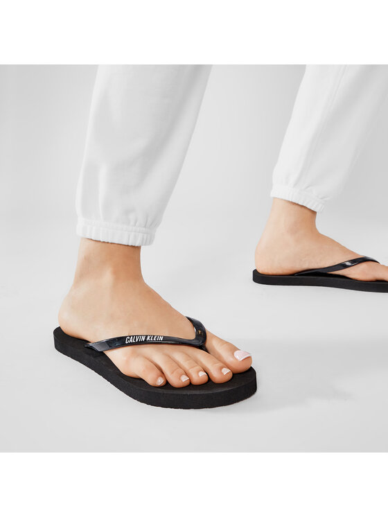Calvin Klein Swimwear Calvin Klein Swimwear Žabky FF Sandals KW0KW01032 Čierna