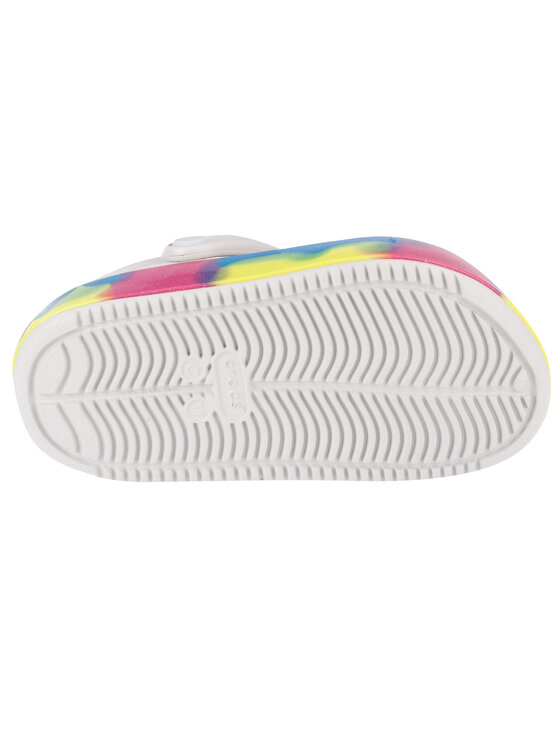 Crocs Crocs Klapki Off Court Glitter Band Kids Clog Biały