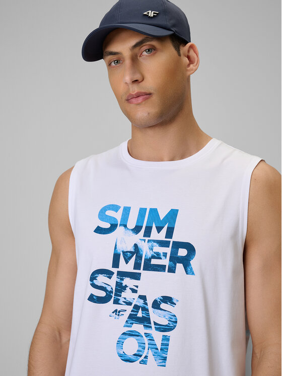 4F 4F Tank top BEACHWEAR Bílá Regular Fit