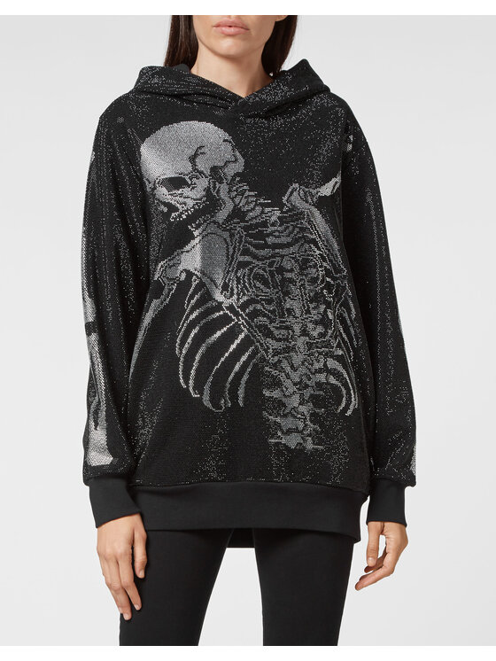 PHILIPP PLEIN PHILIPP PLEIN Bluza 30438 Czarny Regular Fit