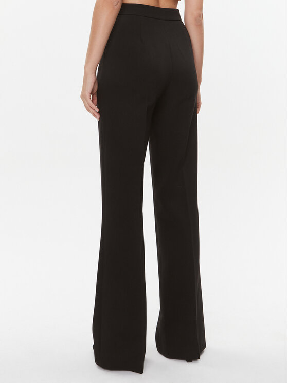 TWINSET TWINSET Bavlnené nohavice 232TT2191 Čierna Flare Fit