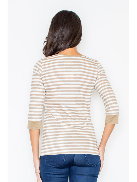 FIGL FIGL Μπλουζάκι M289 Μπεζ Regular Fit