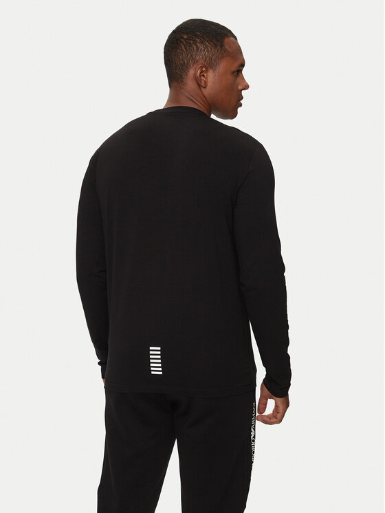 EA7 Emporio Armani EA7 Emporio Armani Тениска с дълъг ръкав 8NPT28 PJVQZ 1200 Черен Regular Fit