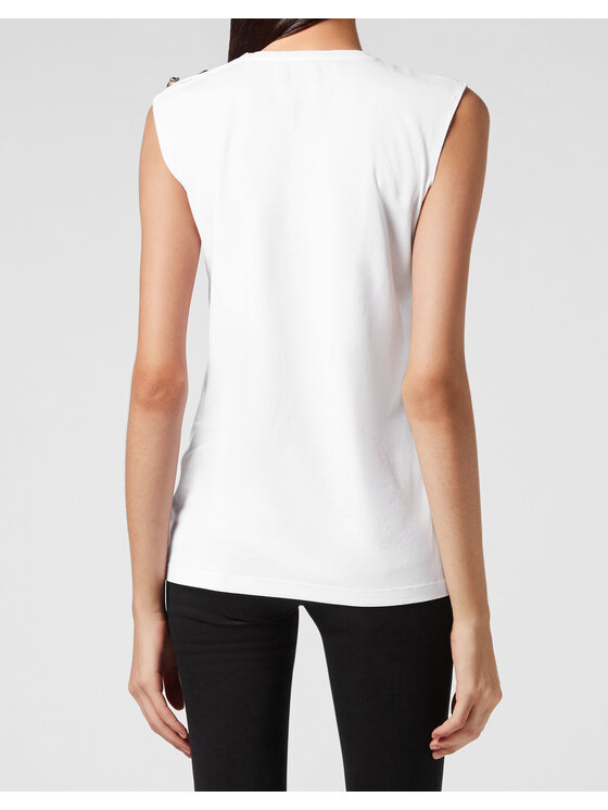 PHILIPP PLEIN PHILIPP PLEIN Tank top 1423 Biela Skin Tight Fit