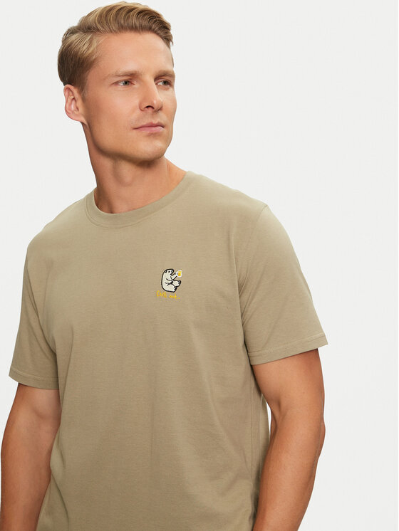 Lindbergh Lindbergh T-krekls 30-400235 Zaļš Relaxed Fit