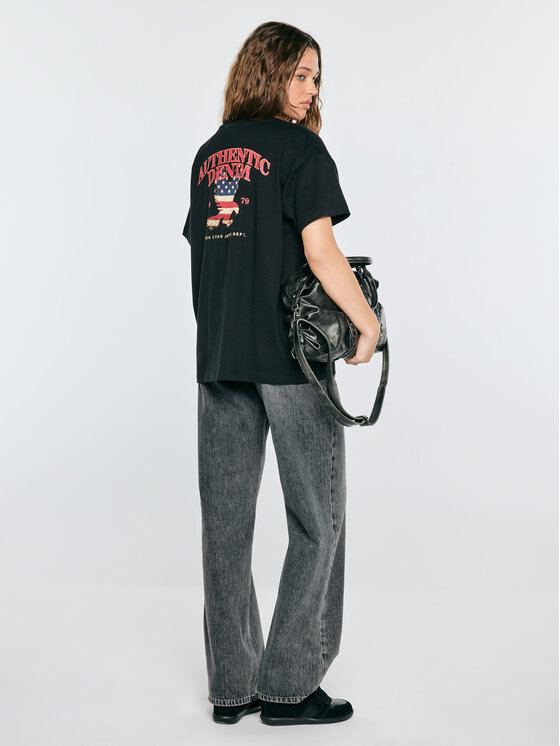 BIG STAR BIG STAR T-Shirt CALISANA Czarny Oversize