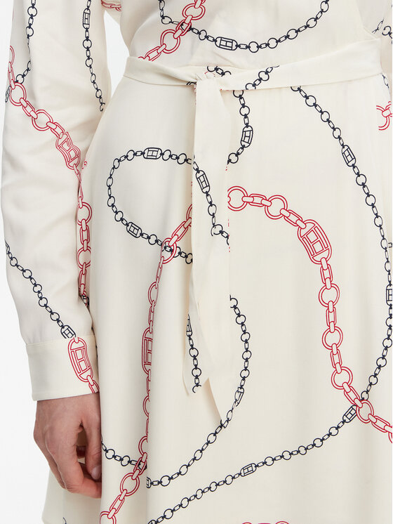 Tommy Hilfiger Tommy Hilfiger Abito da cocktail WW0WW44664 Bianco Regular Fit