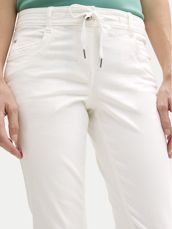 Tom Tailor Tom Tailor Bavlnené nohavice 1040963 Biela Tapered Fit