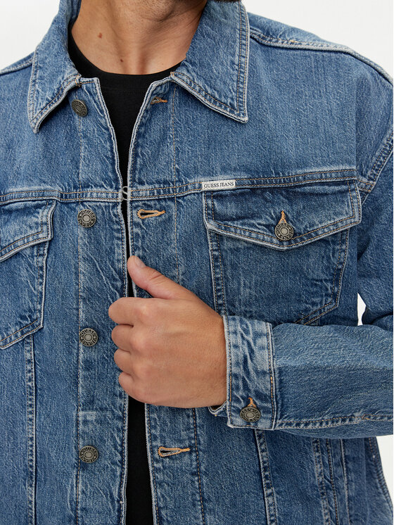 Guess Jeans Guess Jeans Džínsová bunda M4YN38 D5DO2 Modrá Regular Fit