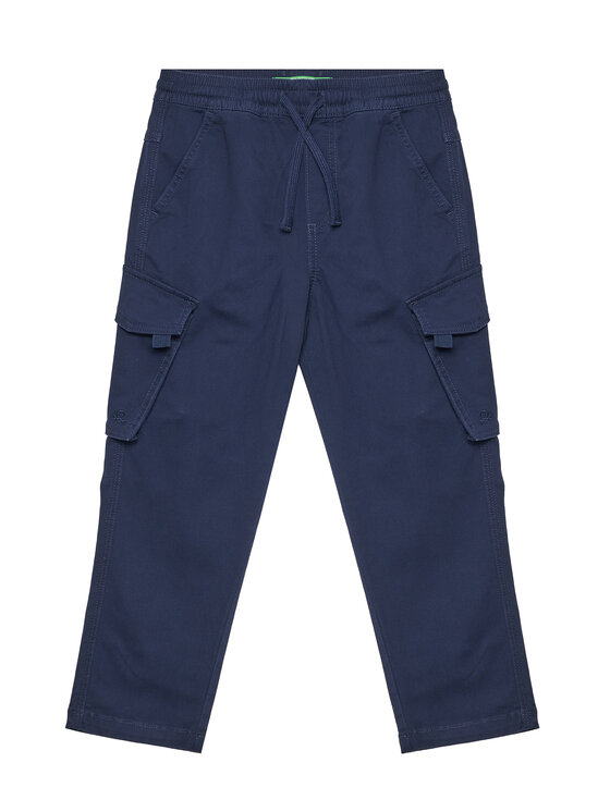 United Colors Of Benetton Spodnie materiałowe 4TCGCF049 Granatowy Regular Fit