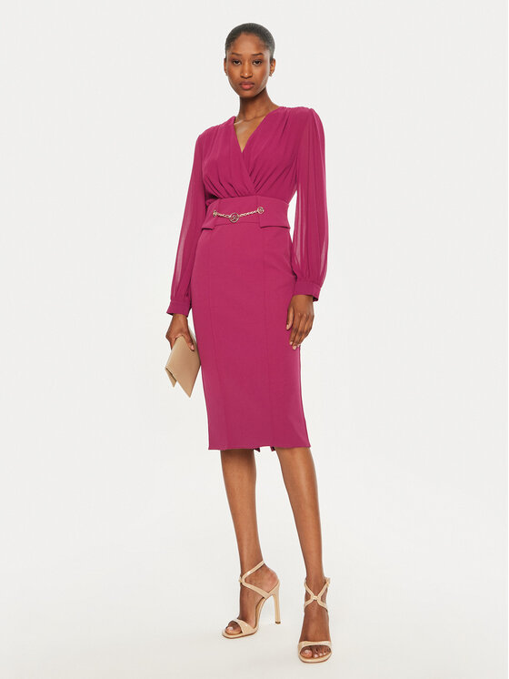 Rinascimento Rinascimento Kokteilikleit CFC0120006003 Bordoopunane Regular Fit