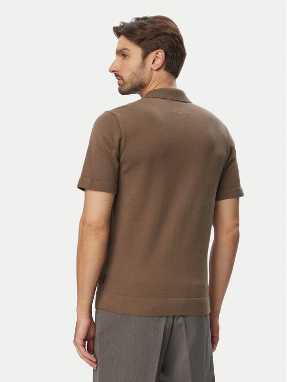 Jack & Jones Jack & Jones Polo marškinėliai Milano 12304870 Šviesiai ruda Regular Fit