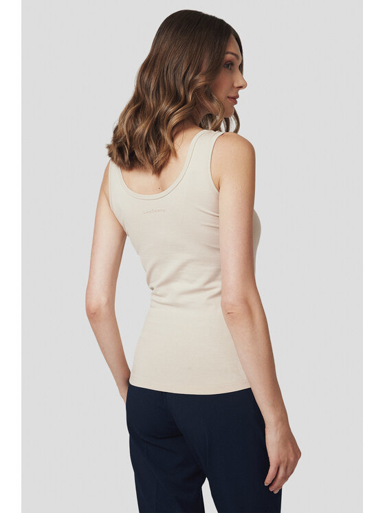 Lancerto Lancerto Top Cynthia TS073225000002 Écru Slim Fit