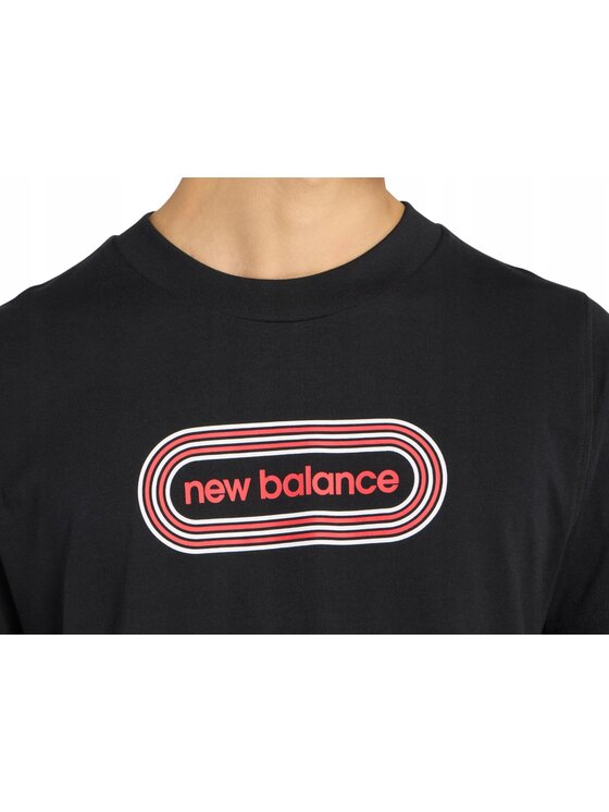 New Balance New Balance T-Shirt MT61C48BBK Czarny Standard Fit