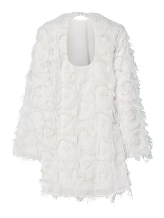 YAS YAS Koktejlové šaty 26038226 Biela Loose Fit
