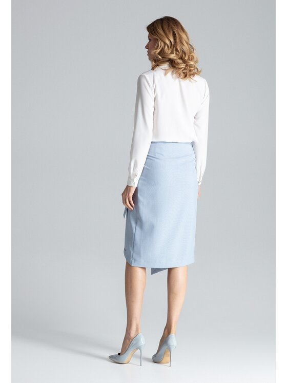FIGL FIGL Spódnica midi M629 Niebieski jasny Straight Fit