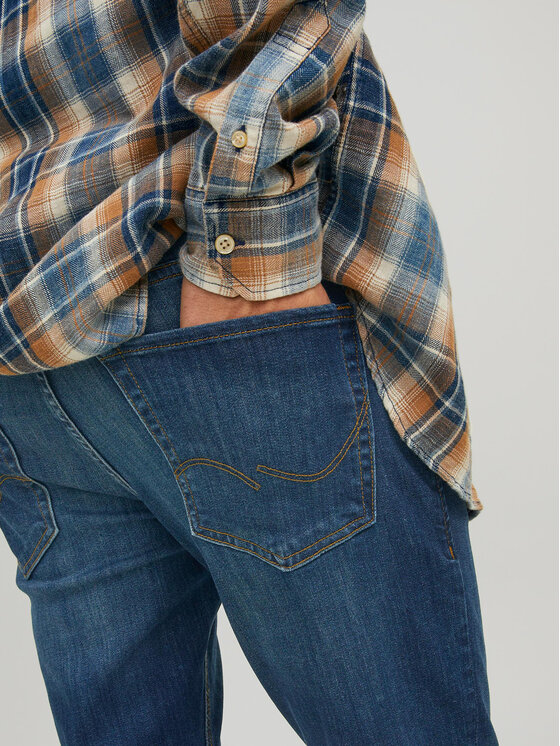 Jack&Jones Jack&Jones Дънки Glenn 12224987 Тъмносин Slim Fit