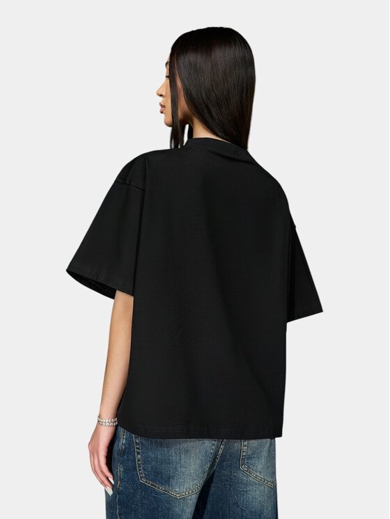 MADE BY SOCIETY MADE BY SOCIETY T-Shirt Tricou OUTPOST - T27321 Czarny Basic Fit
