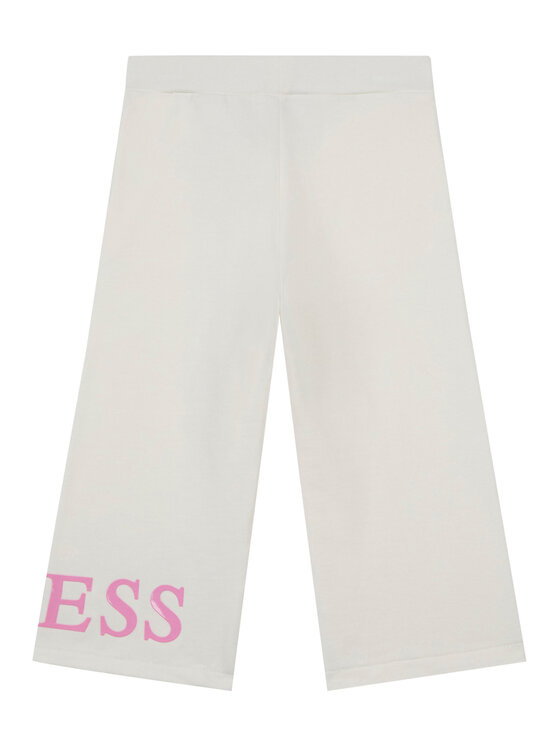 Guess Guess Teplákové kalhoty K6RB01 KA6R4 Bílá Regular Fit