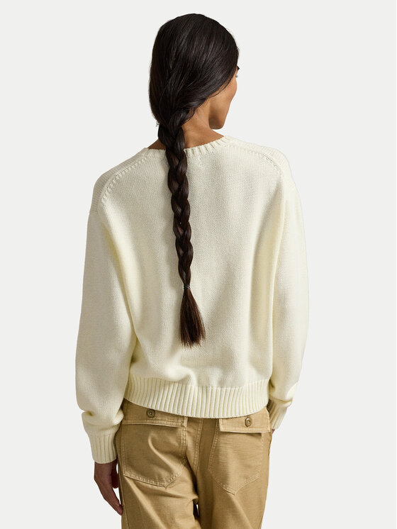 Polo Ralph Lauren Polo Ralph Lauren Sveter 211A96248001 Écru Relaxed Fit