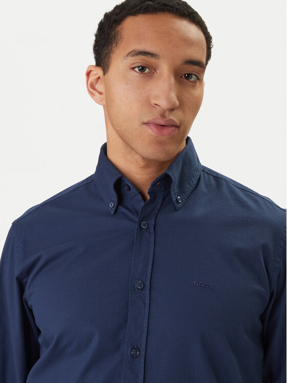 BOSS BOSS Camicia Rickert 50553001 Blu scuro Regular Fit