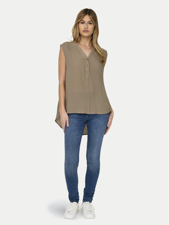 ONLY ONLY Blúz Jette 15213420 Barna Regular Fit