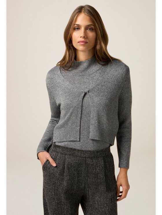 Oltre Oltre Maglione M452J005199N013 Grigio Cropp Fit