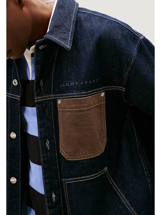 Tommy Jeans Tommy Jeans Giacca di pelle DM0DM22419 Blu Casual Fit