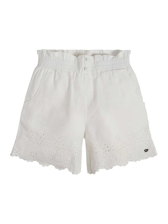 Guess Guess Шорти от плат J3GD07 WCVM0 Бял Relaxed Fit