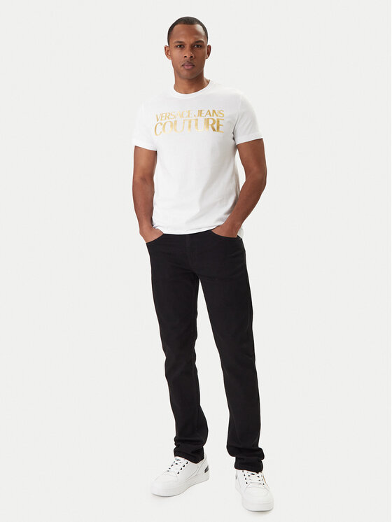 Versace Jeans Couture Versace Jeans Couture T-Shirt 80GAHT00 CJ00T Bílá Regular Fit