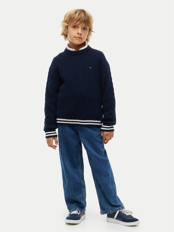 Tommy Hilfiger Tommy Hilfiger Sweter KB0KB10629 Granatowy Regular Fit