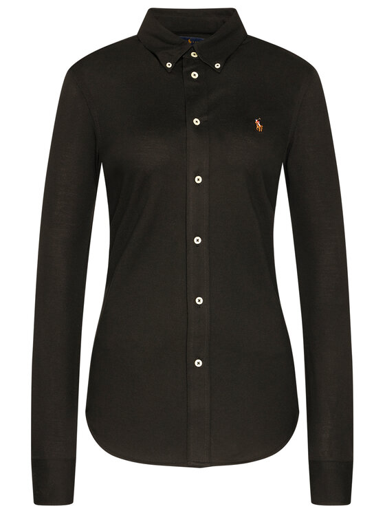 Polo Ralph Lauren Polo Ralph Lauren Риза Heidi 211664427010 Черен Slim Fit