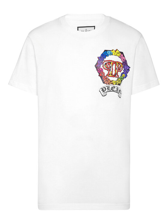 PHILIPP PLEIN PHILIPP PLEIN T-Shirt 21187 Biały Regular Fit