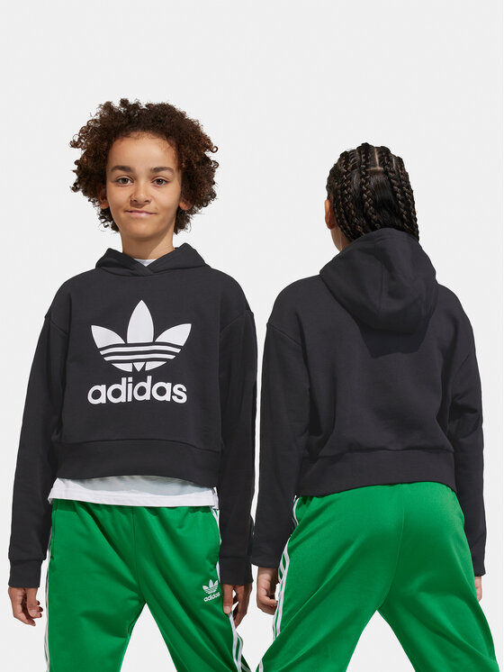 adidas adidas Džemperis ar kapuci adicolor IJ9719 Melns Loose Fit