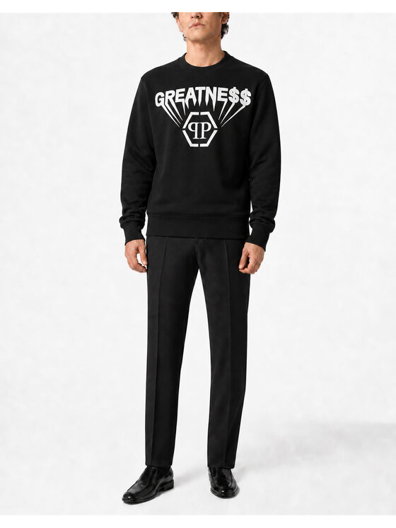 PHILIPP PLEIN PHILIPP PLEIN Mikina 25975 Čierna Regular Fit