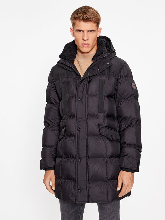 BOSS Zimné bundy Olomi 50498233 Čierna Regular Fit