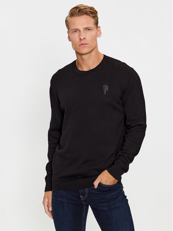 KARL LAGERFELD Sweater 655029 534301 Fekete Regular Fit Modivo.hu