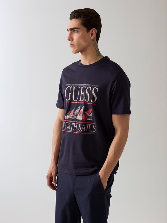 Guess Guess T-Shirt 182466 Niebieski Classic Fit