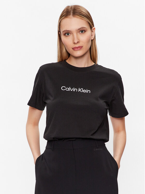 Calvin Klein T-krekls Hero Logo K20K205448 Melns Regular Fit