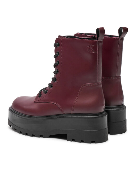 Calvin Klein Jeans Calvin Klein Jeans Pohodni čevlji Flatform YW0YW01535 Bordo rdeča
