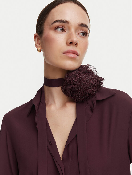 Marella Marella Koszula Orca 2623116041 Bordowy Regular Fit
