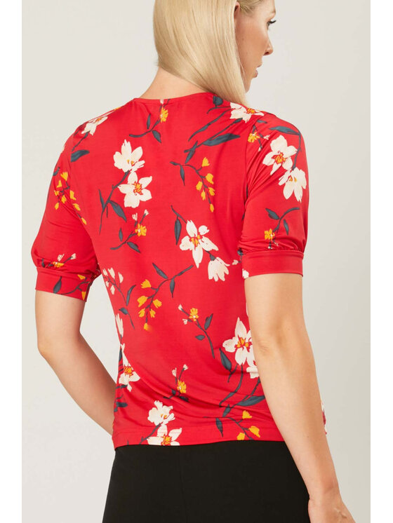 QUIOSQUE QUIOSQUE Bluzka CERISE BLOUSE Czerwony Regular Fit