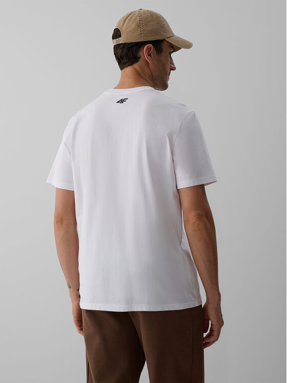 4F 4F T-Shirt OVERLAND Bílá Regular Fit
