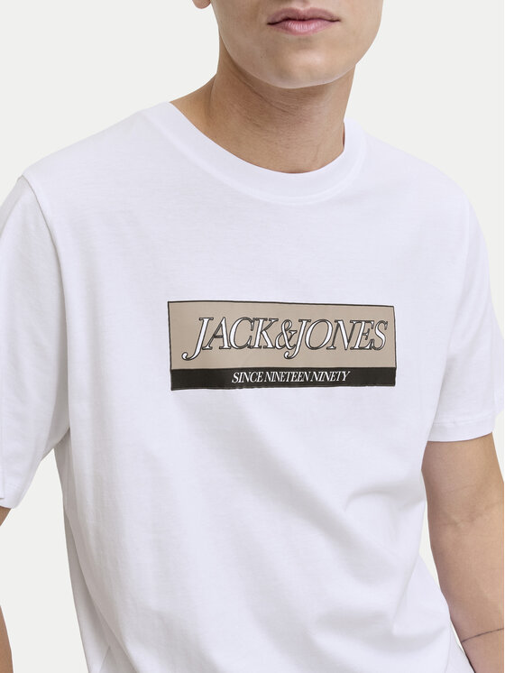Jack & Jones Jack & Jones T-Shirt Rinwood 12283628 Biały Regular Fit