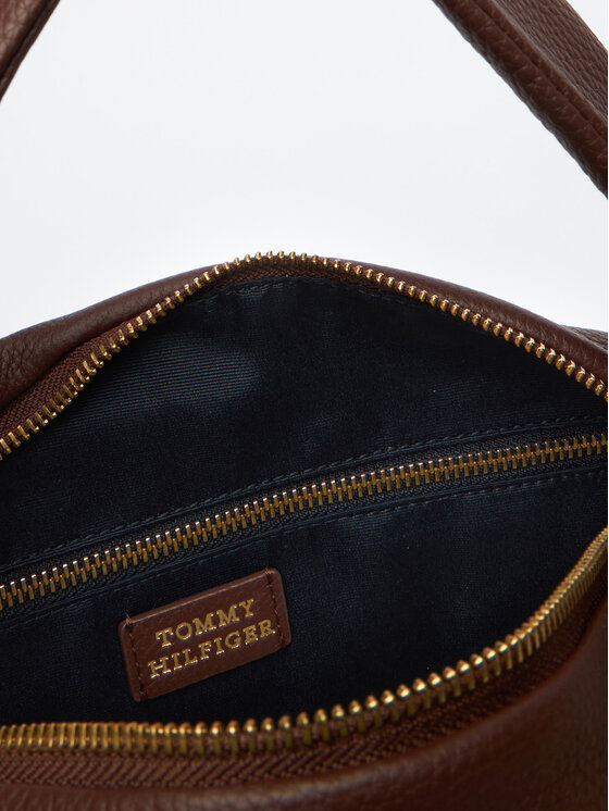 Tommy Hilfiger Tommy Hilfiger Torbica City Leather Shoulder Bag AW0AW18152 Smeđa