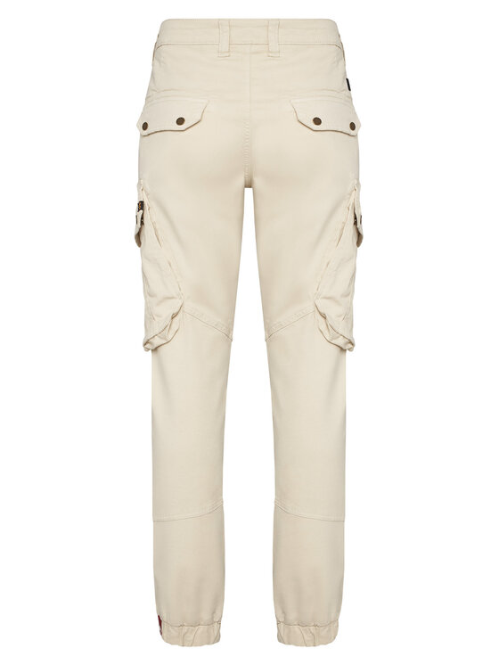 Alpha Industries Alpha Industries Pantaloni din material Combat 126215 Écru Slim Fit