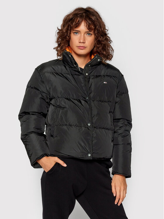 Tommy Jeans Geacă din puf Color Pop DW0DW11089 Negru Regular Fit Color imagine noua