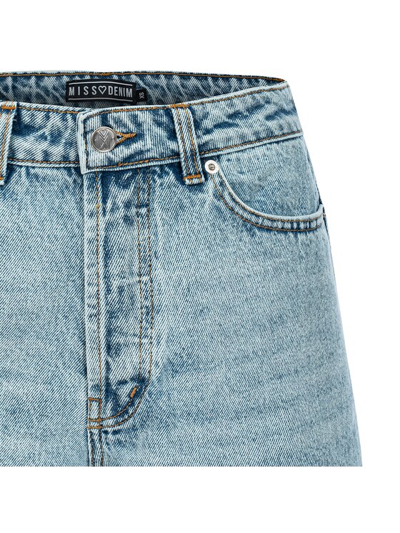 MissDenim MissDenim Szorty jeansowe Baseline Midi Shorts Niebieski Regular Fit