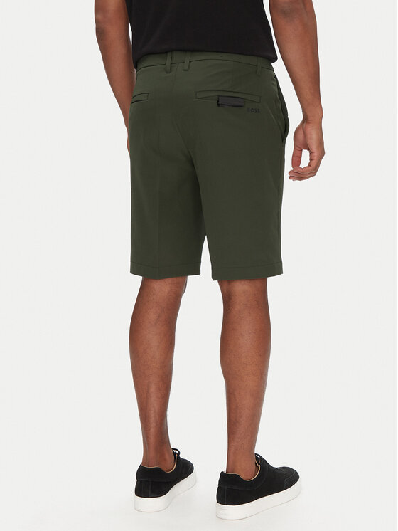 BOSS BOSS Szorty materiałowe S_Commuter_10.5 Inch 50540337 Zielony Slim Fit