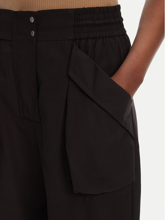 PINKO PINKO Bavlnené nohavice Vedrai 104704 A2ER Čierna Regular Fit